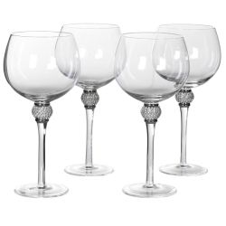 Silver Diamante Gin Glass