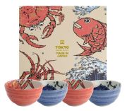 Seafood Bowl Giftset 4pcs 13.2x7.3cm 500ml Crab Rd & Snapper