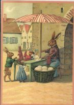 Card Hares on market glitter