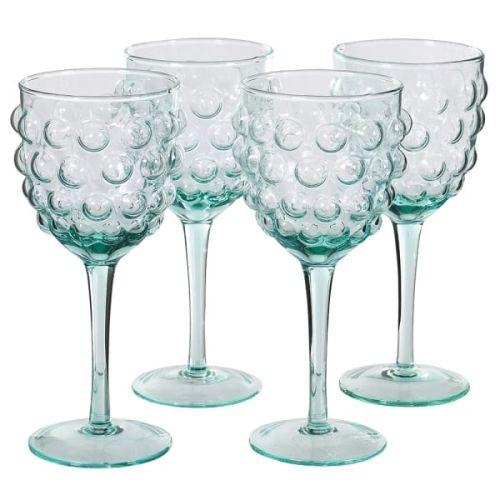 Mint Bubble Wine Glass