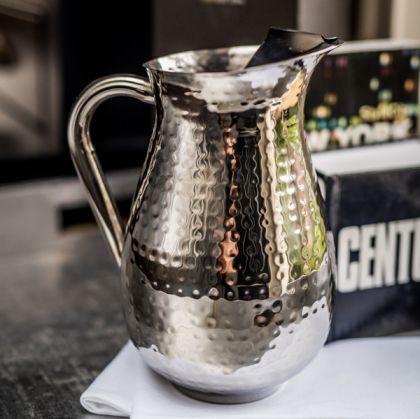 Champagne Hammered Tall Pitcher