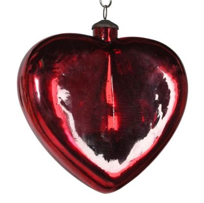 Large Antique Red Hanging Heart          