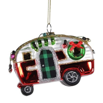 Red Glitter Camper Van