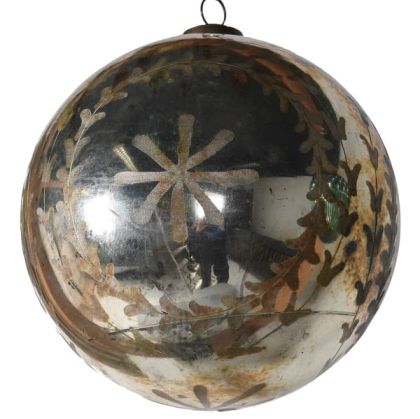 Aged Patina Glass Bauble