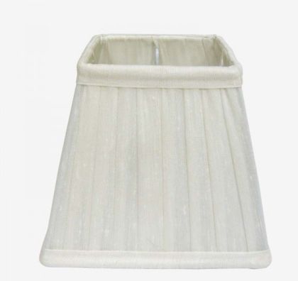 LAMPSHADES SILK 30cm SQ WHITE SILK