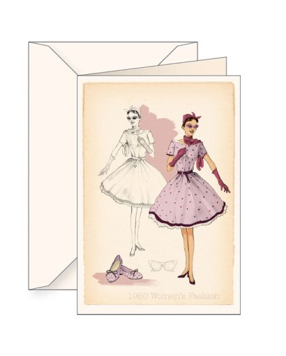 GREETING CARD - 50's fashion