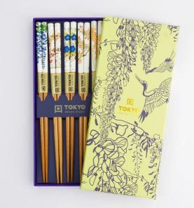 Chopstick Giftset/5 Floral Patterns