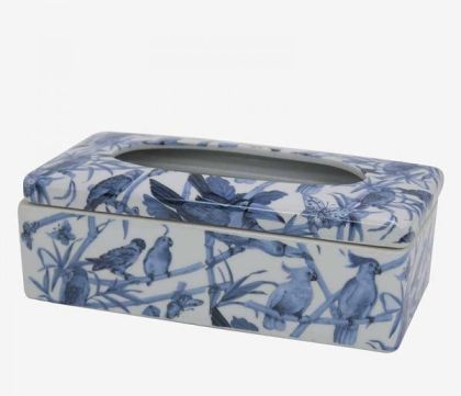  KLEENEX BLUE PARROTS  BOX WITH LID