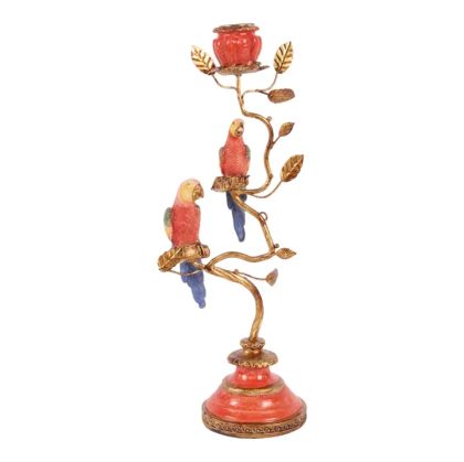 Candle holder bird resin 32 cm