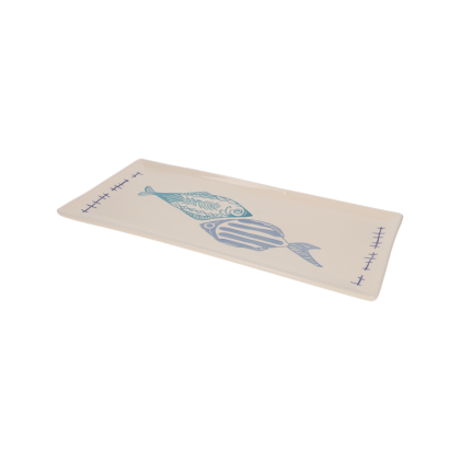 INSALATIERA OVAL IN CERAMICA PESCI