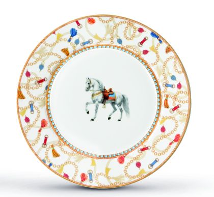 Porc.side plate Ø 19,5 cm. CHEVAL WHITE