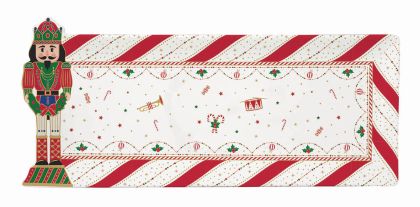 Porcelain serving platter 36x16 cm in color box NUTCRACKER TWIST