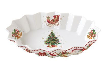 Porcelain oval plate 25x17 cm in color box CHRISTMAS TALE