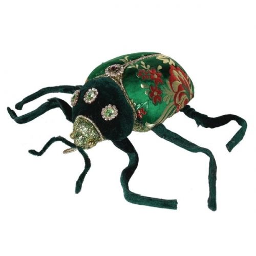 Emerald Jacquard Beetle Decoration