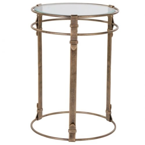 Gold Strap End Table