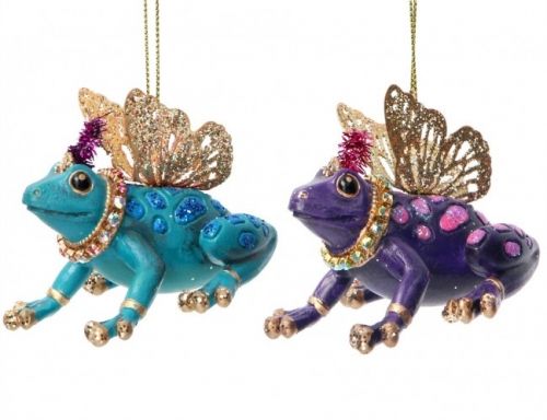 Resin Decorations 6cm - Regal Frogs, 2 colors