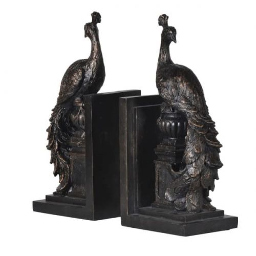 Standing Peacock Bookends