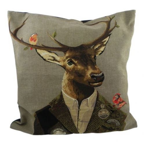 Gobelin cushion hunter red deer 45x45cm