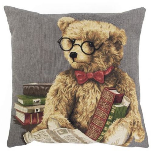 Gobelin cushion teddy bear read  45x45cm