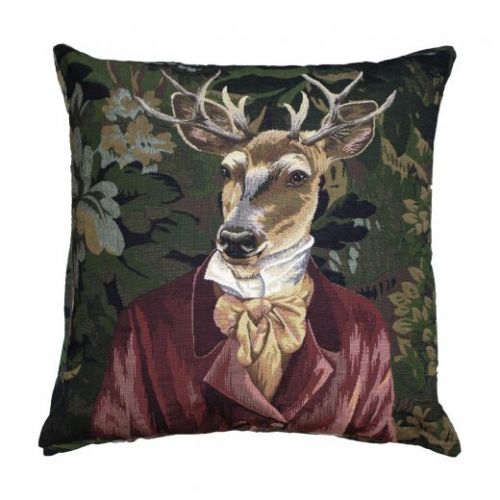 Gobelin cushion baron deer bordeaux  45x45cm