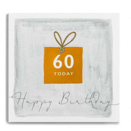 ПОЗДРАВИТЕЛНА КАРТИЧКА -   60 TODAY - HAPPY BIRTHDAY!
