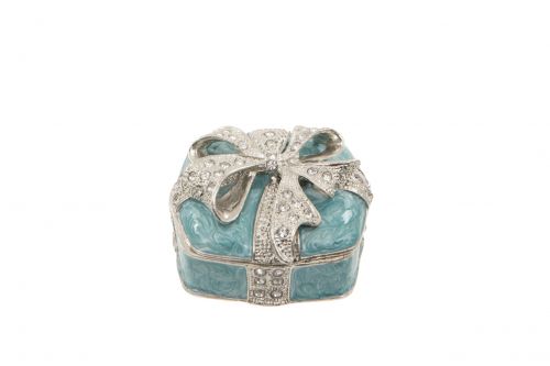 Silver Bow Trinket Box