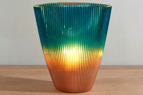 Vase Luce Oval Esmeralda Brons