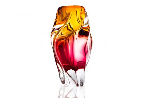 Turning Torso Vase -  Ruby + Amber