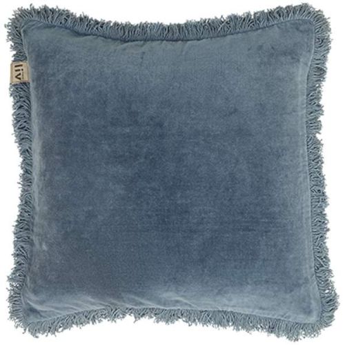 FRINGED CUSHION COVER - SMOKEY