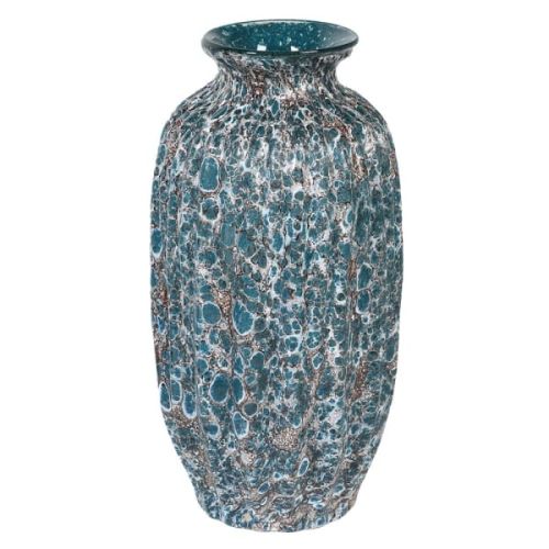 Green Speckled Hand Blown Vase