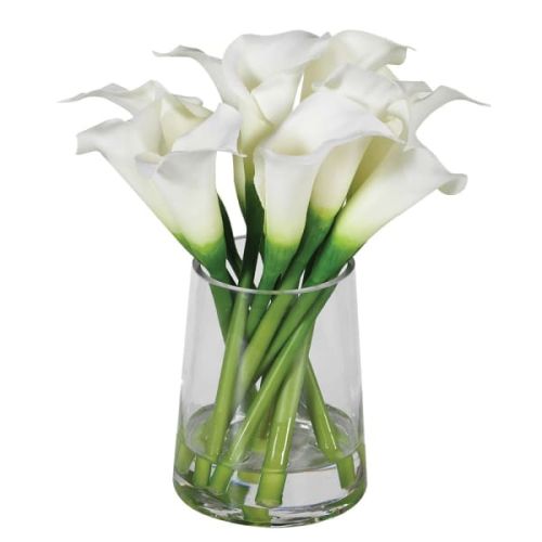 Calla Lillies in Glass Vase