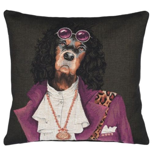 Spaniel with Glasses Cushion Cover