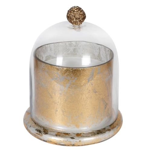 Large Gold Lidded Jar Candle