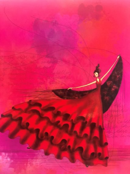 ПОЗДРАВИТЕЛНА КАРТИЧКА -  FLAMENCO DANCER