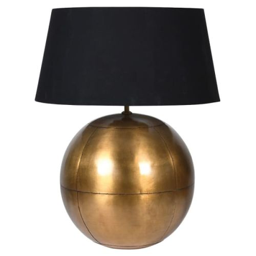 Gold Iron Ball Lamp with Black Shade