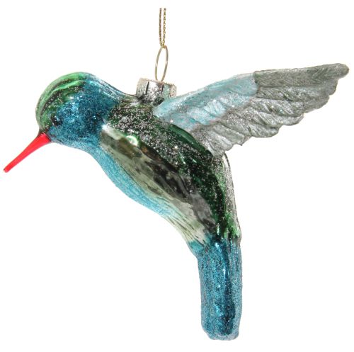 Glass humming bird blue-green