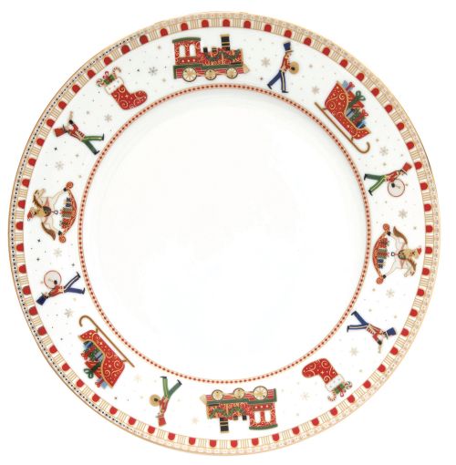 SET 6PS. PORCELAIN DINAR PLATE CHRISTMAS EXPRES