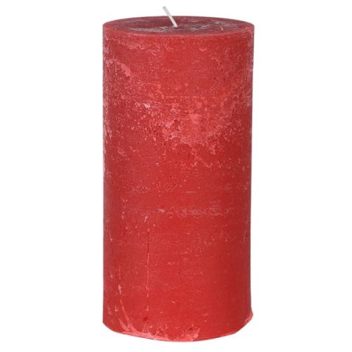 Rustic Red Pillar Candle