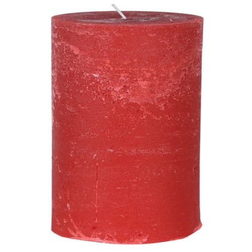 Rustic Red Pillar Candle