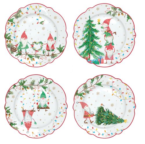 Set 4 plates in box READY FOR CHRISTMAS 