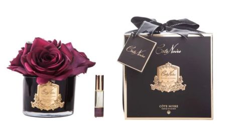 COTE NOIRE PERFUMED NATURAL TOUCH 5 ROSES - BLACK - CARMINE RED