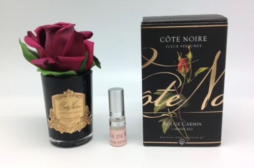COTE NOIRE PERFUMED NATURAL TOUCH ROSE BUD - BLACK - CARMINE RED