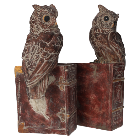 BOOKEND OWL IN RESIN