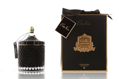 GRAND BLACK & GOLD ART DECO CANDLE - FRENCH MORNING TEA