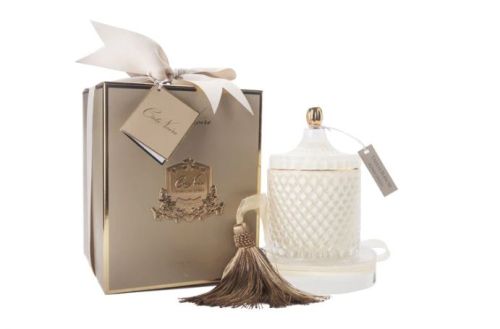GRAND BLACK & GOLD ART DECO CANDLE - FRENCH MORNING TEA