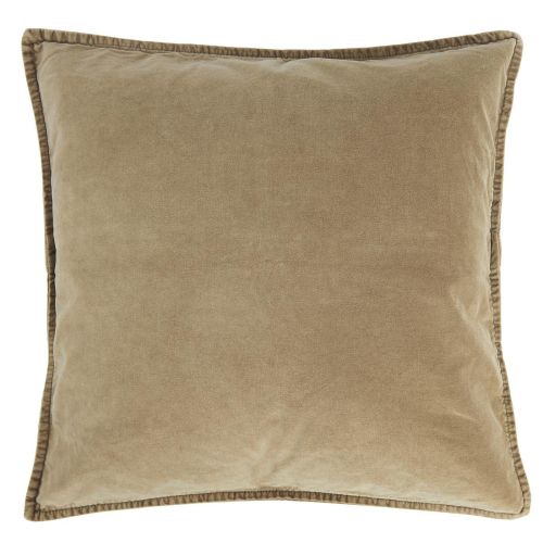 Cushion cover velvet cognac