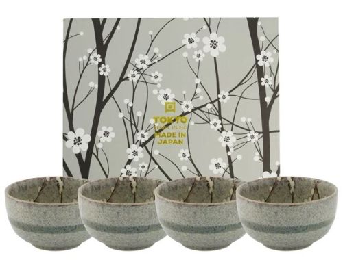 Grey Soshun Bowl Giftset 4pcs 13x7cm 550ml 