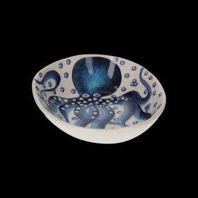 OVAL OCTOPUS CERAMIC BOWL