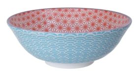 Star/Wave Ramen Bowl  Red/Light Blue