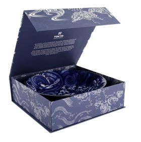 Japonism Crane 1pce Bowl Giftset  Blue